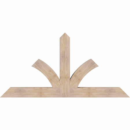 Ekena Millwork Richland Smooth Timber Gable Bracket, Douglas Fir, 72"W x 36"H x 5 1/2"D x 5 1/2"F, 12/12 Pitch GBW072X36X0606RIC00SDF